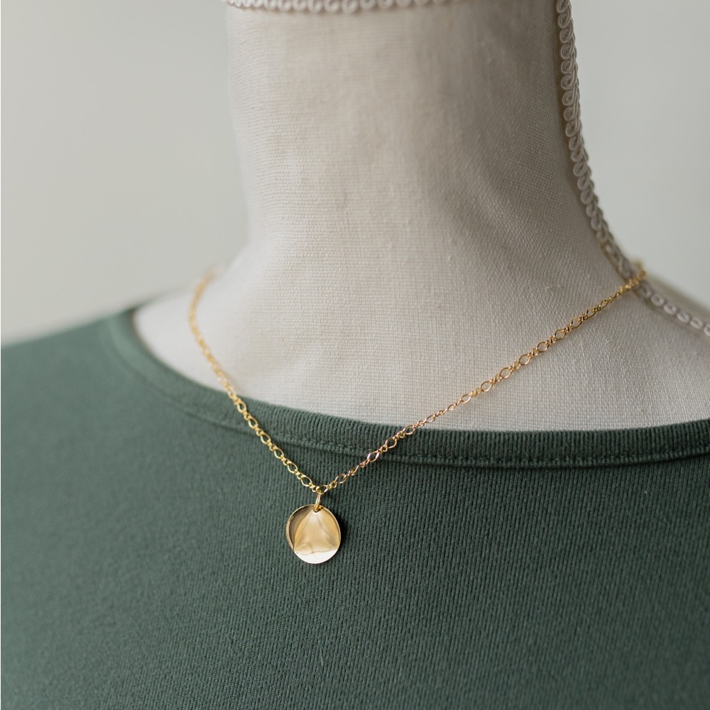 Hammered Disc Necklace